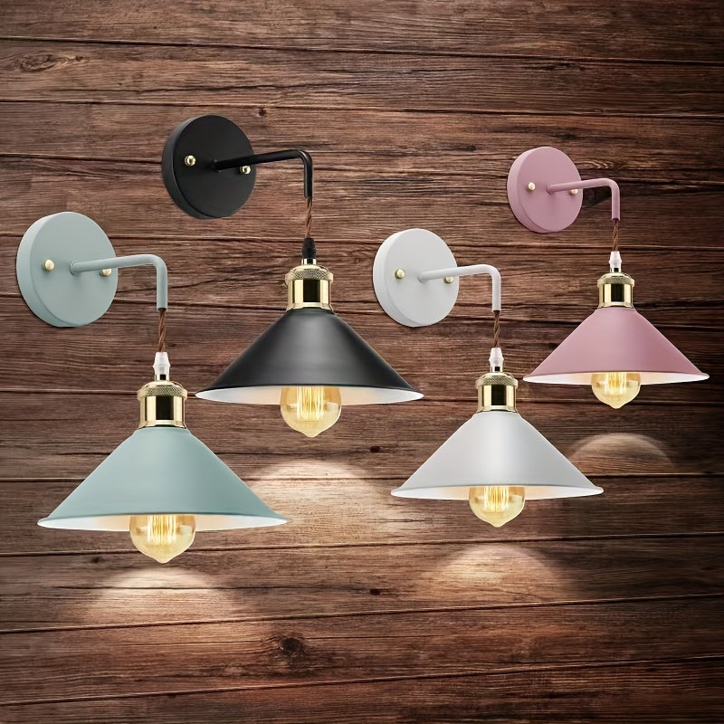 Metalen wandlampenset met industriële afwerking en E26-fitting
