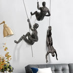 Wanddecoratie Set Met Hars Sculpturen En Dynamisch Klimontwerp