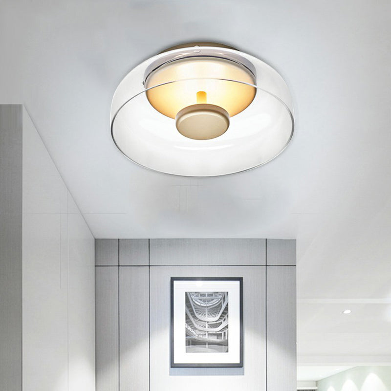 Halfscherm Plafondlamp met Compact Ontwerp en Rustig Licht