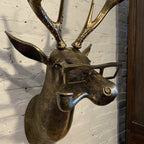 Decoratieve Dierenkop Wandobject van Hars met Expressief Ontwerp