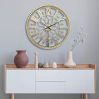 Metalen Wandklok met Stil Mechanisme