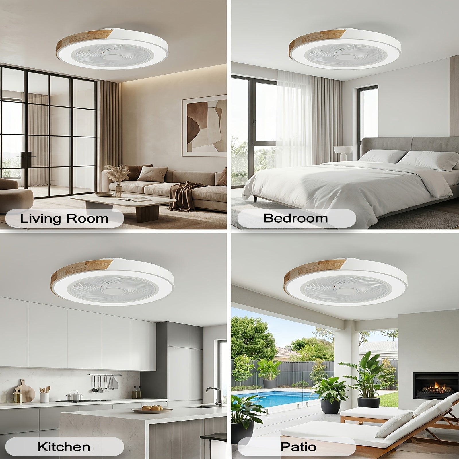 LED Plafondventilator met Dimbare Verlichting en Afstandsbediening