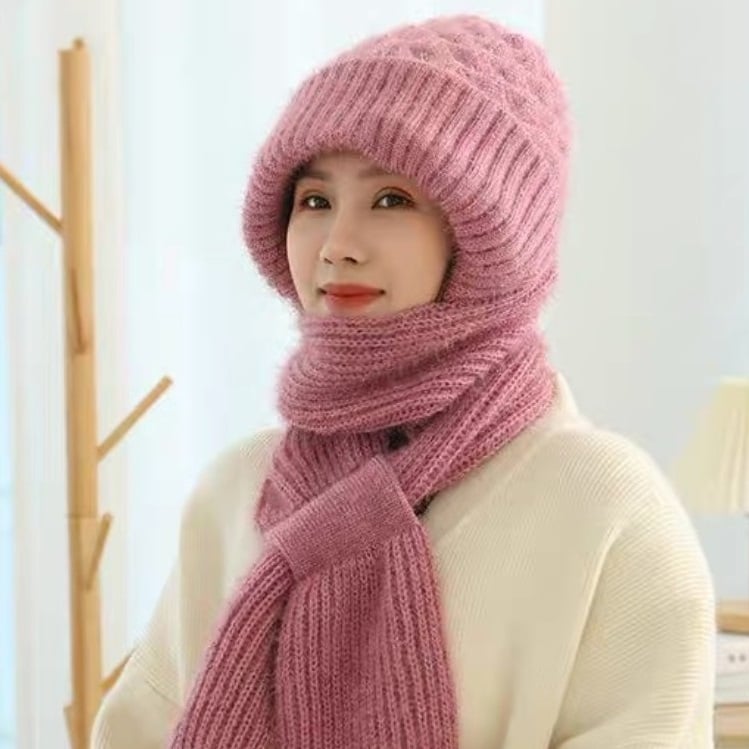 Wintermuts En Halsbeschermer Met Warm Fleece En Elastisch Strickontwerp
