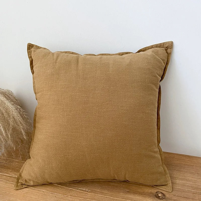 Linnenvezel Kussenhoes Met Koele Textuur En Luxe Zachte Afwerking Voor Sofa En Slaapkamer