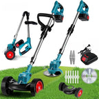 Draadloze 36V Grastrimmer met Wielen voor Efficiënt Tuinonderhoud