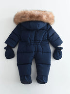 Baby Winteroverall Met Capuchon En Zachte Voering