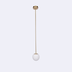 Glazen Hanglamp Met Glanzende Kap En Compact Ontwerp Voor Moderne Sfeerlicht