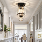 Inbouw Plafondlamp Met Kristalglas En Compact Ontwerp Voor Heldere Gangverlichting