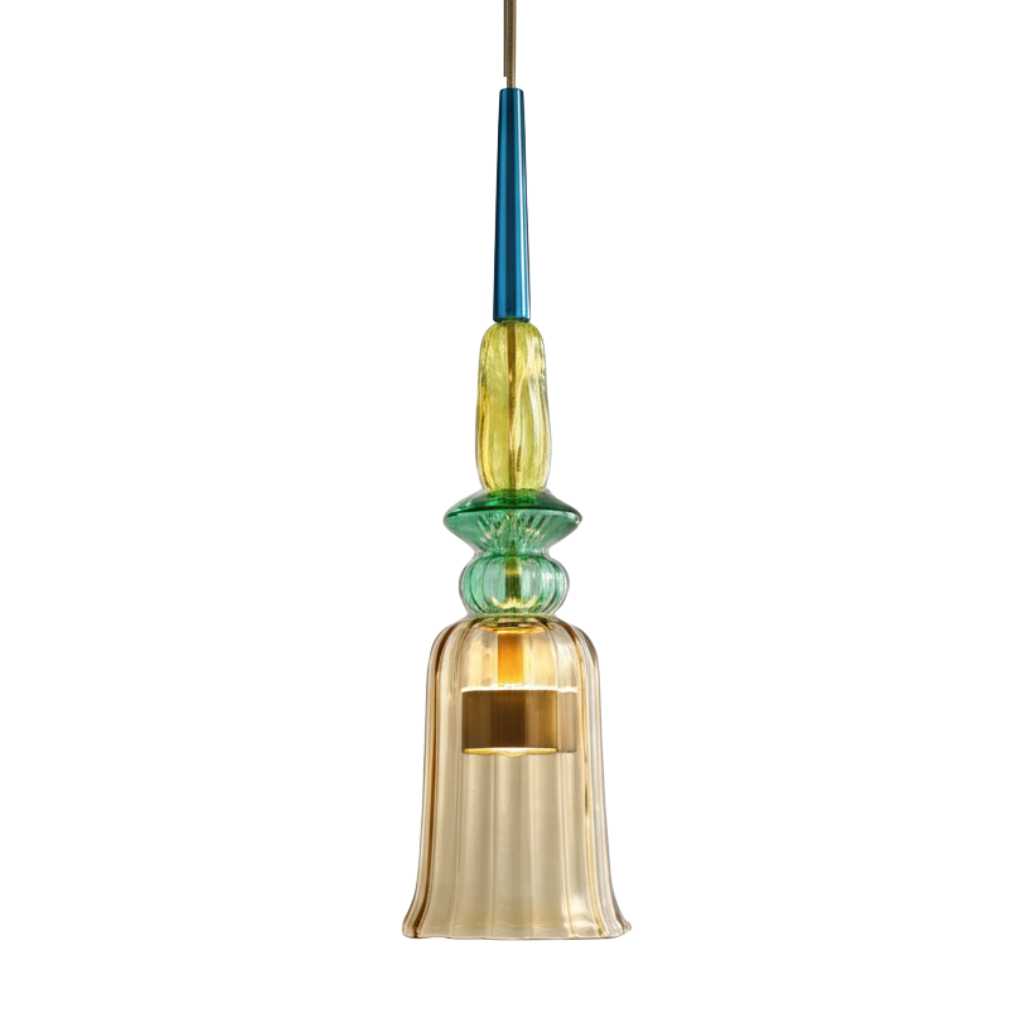 Glazen Hanglamp Met Moderne Vorm En Sfeervolle Scandinavische Afwerking
