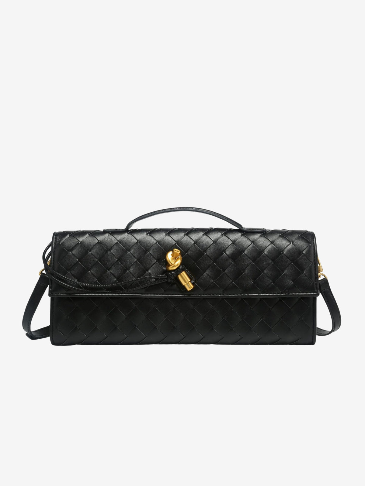 Geweven Crossbody Tas Met Tijdloos Vlechtwerk En Compact Ontwerp