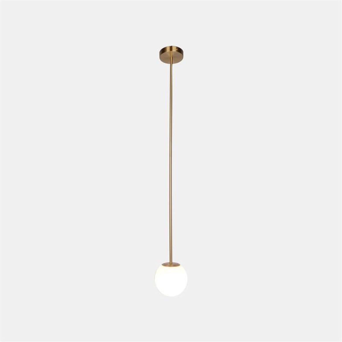 Glazen Hanglamp Met Glanzende Kap En Compact Ontwerp Voor Moderne Sfeerlicht