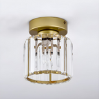 Inbouw Plafondlamp Met Kristalglas En Compact Ontwerp Voor Heldere Gangverlichting