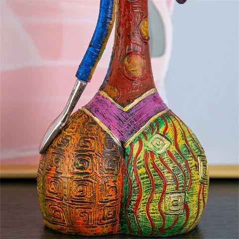 Abstract Vrouwenbeeld Met Moderne Kunstvorm En Handgemaakte Harsstructuur