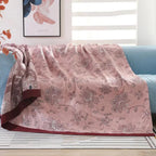 Jacquard Deken Met Bloemenpatroon Voor Comfortabel Gebruik Tijdens Alle Seizoenen