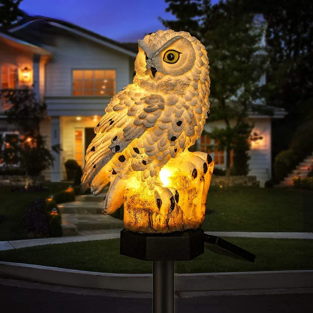 Solar Buitenlamp met Decoratieve Uilvorm