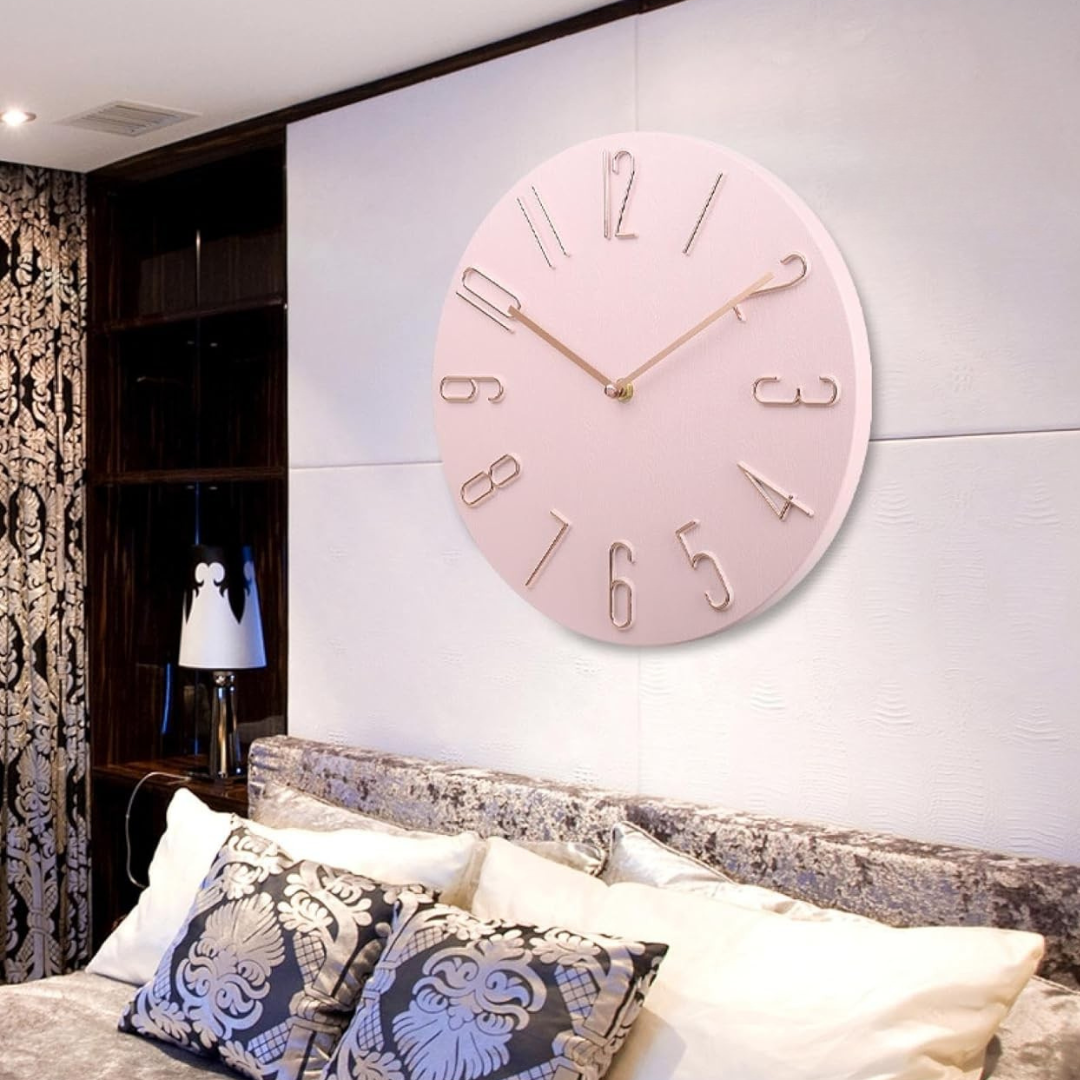 Moderne Wandklok Met Strakke Vorm En Stil Tijdmechanisme