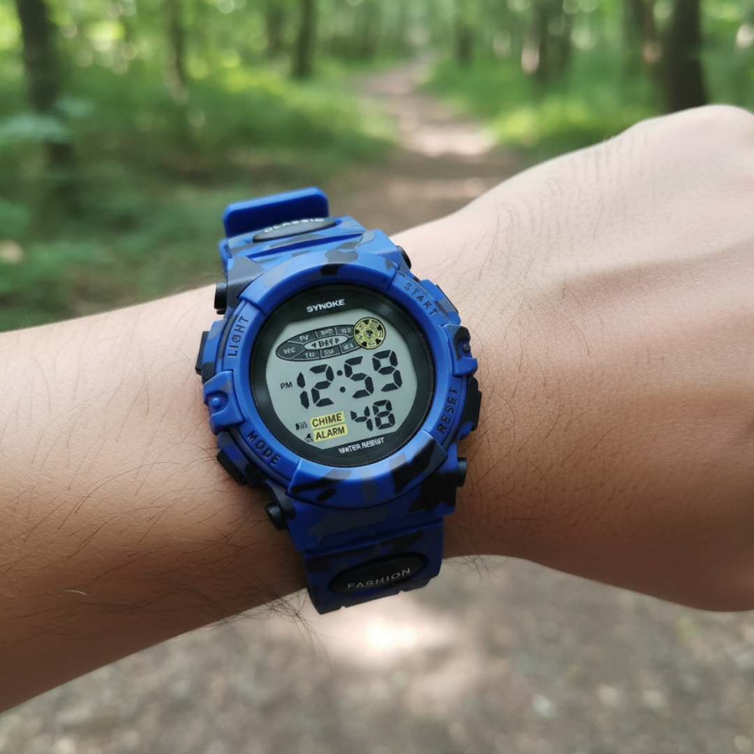 Digitaal Kinderhorloge met Waterbestendig Ontwerp en Stopwatch voor Dagelijks Gebruik