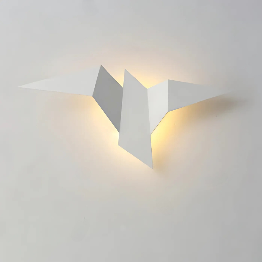 Origami Wandlamp met Warm LED‑Licht voor Moderne Wandverlichting Binnen