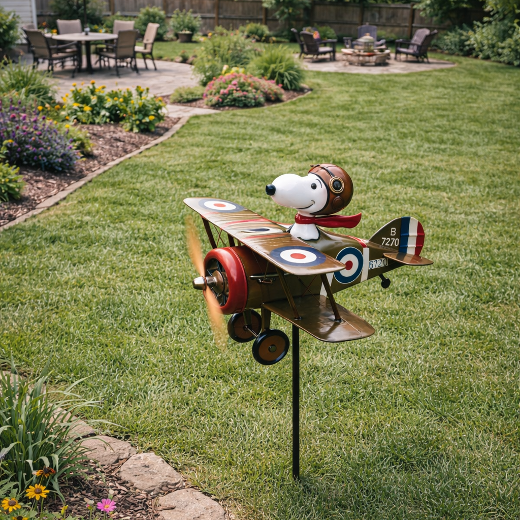 Speelse Tuinwinddecoratie met Draaiende Beweging