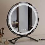 Make-upspiegel met Dimbare LED-Rand en Draaibaar Frame voor Kaptafel