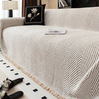 Bankhoes Met Herringbone Weefstructuur En Antislip Afwerking