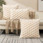 Kussenhoes Met Zachte 3D‑Textuur En Luxe Pluche Structuur