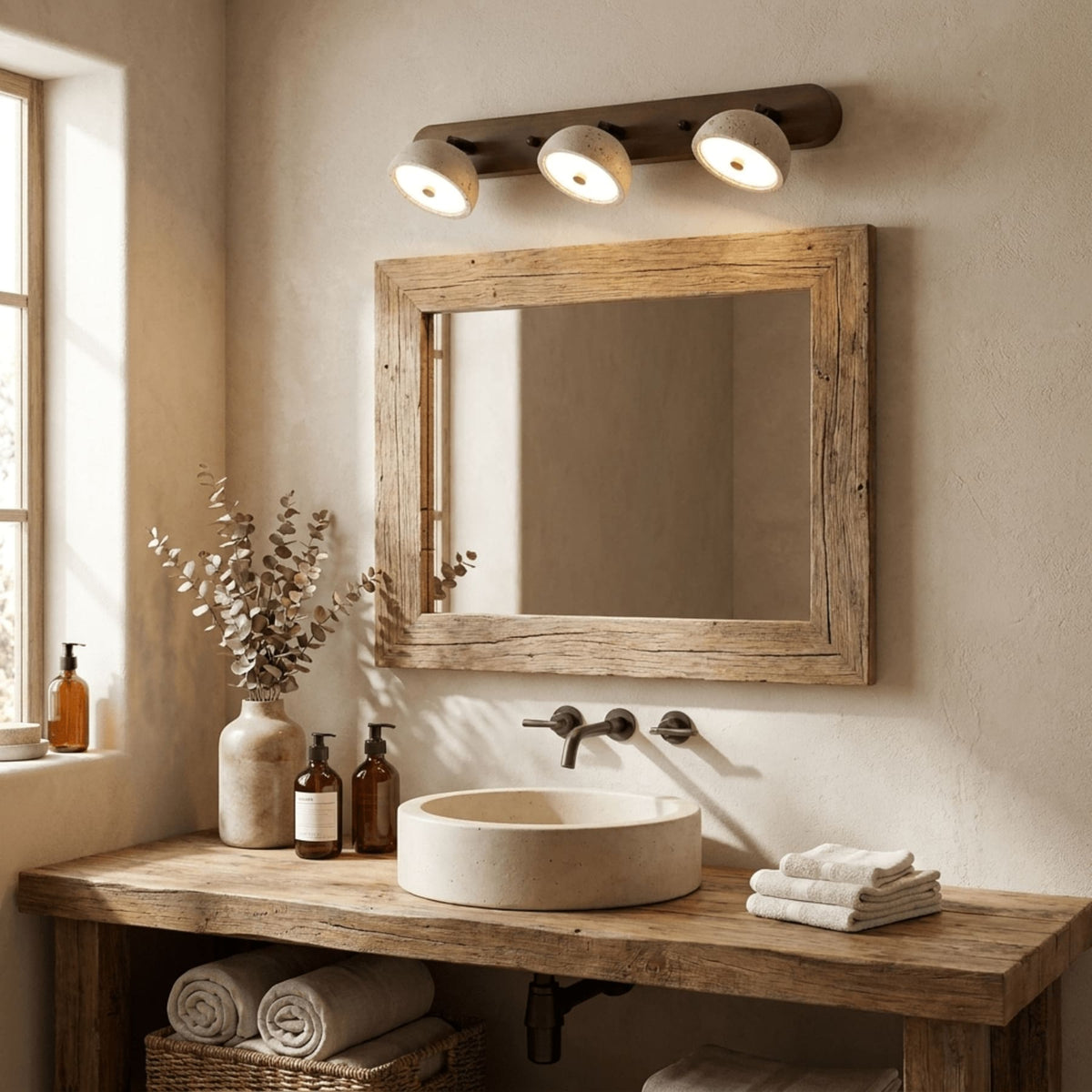 Travertin Wandlamp Met Slank Profiel En Warme Lichtgloed Voor Moderne Ruimtes