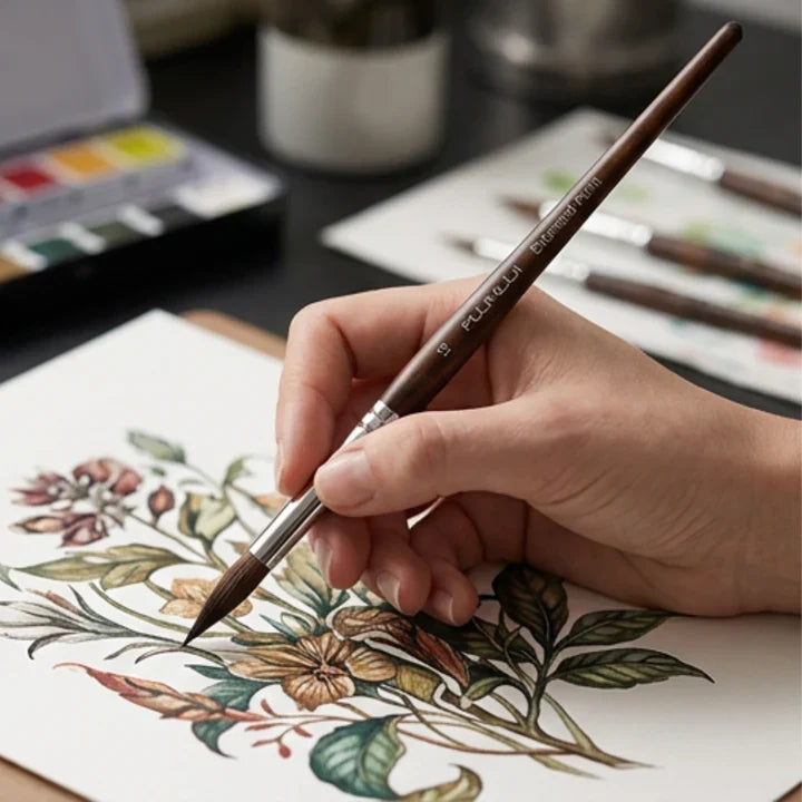 Aquarel Penseelset Met Waterreservoir Voor Nauwkeurig En Creatief Schilderen