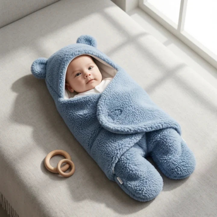 Baby Inbakerdoek Met Berenontwerp Voor Warmte En Comfort