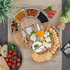Acaciahouten Kaasplankset met Messen en Schaaltjes voor Serveren