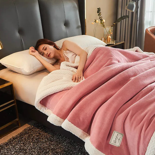 Winter Fleece Deken Met Zachte Structuur En Warme Comfortlaag