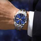 Roestvrijstalen Herenhorloge Met Lichtgevende Wijzerplaat