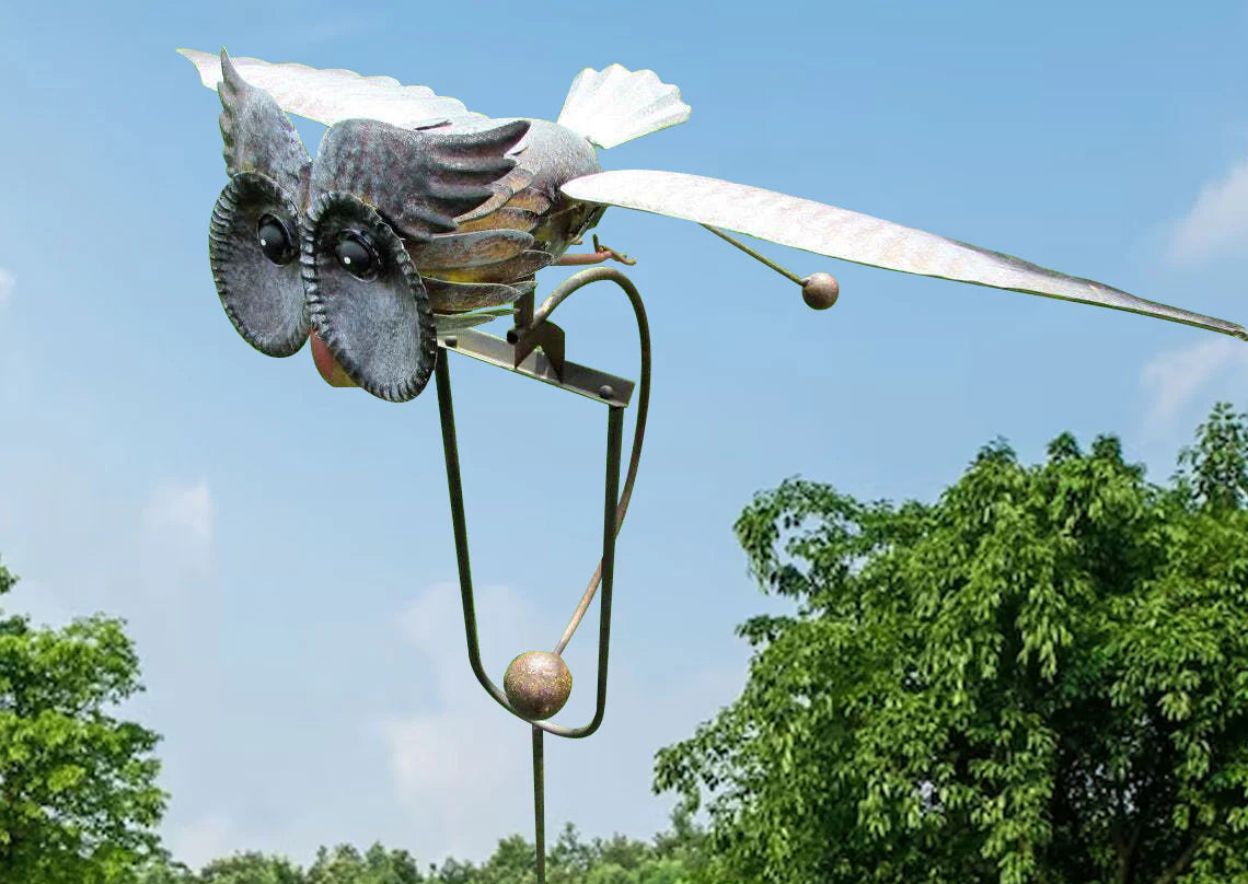 Metalen Windvogel met Bewegende Vleugels en Weerbestendige Constructie