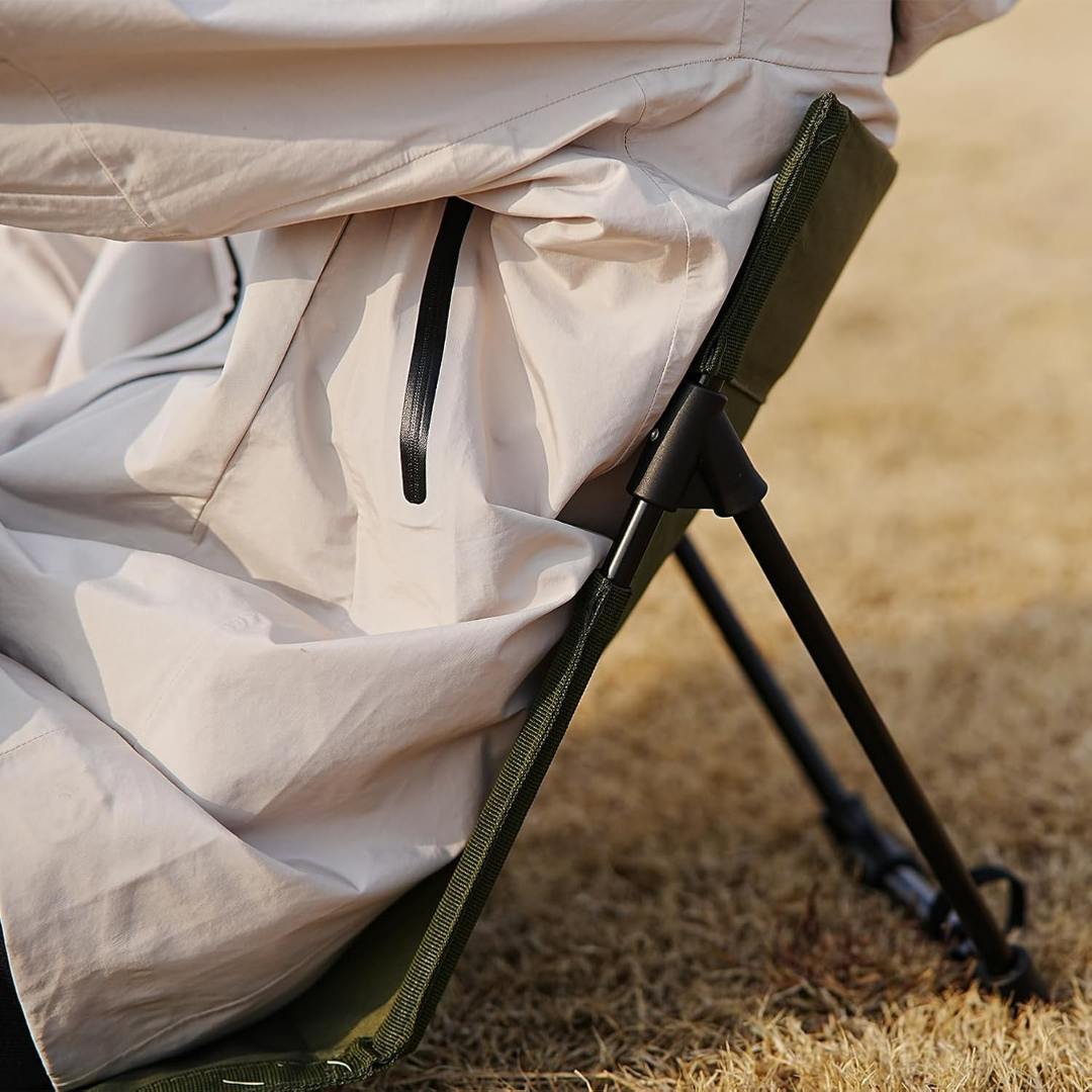 Opvouwbare Campingstoel met Rugleuning en Draagtas voor Outdoor Gebruik