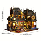 3D Houten Boekhuis met LED Licht en Decoratieve Constructie