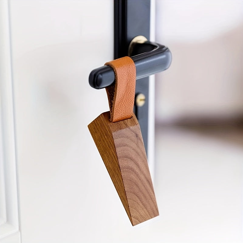 Massief Houten Deurstopper met Antislipbasis voor Gebruik Binnenshuis