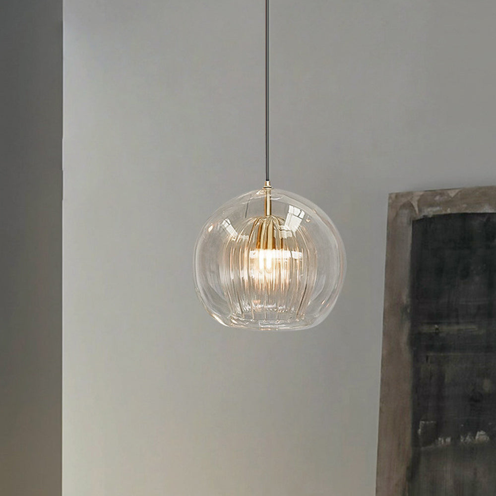 Hanglamp Met Glazen Bolkap In Transparant Of Amber