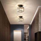 Inbouw Plafondlamp Met Kristalglas En Compact Ontwerp Voor Heldere Gangverlichting