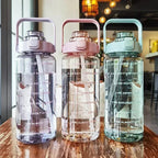 Waterfles Met Tijdmarkering En Drinktuit Voor Dagelijks Hydratiegebruik
