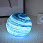 Glazen Maanlamp Met Meerkleurige Verlichting En Afstandsbediening