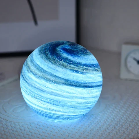 Glazen Maanlamp Met Meerkleurige Verlichting En Afstandsbediening