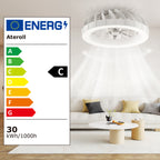 Plafondventilator met RGB LED-Verlichting en Dimbare Lamp voor Woonkamer