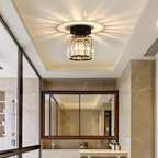 Inbouw Plafondlamp Met Kristalglas En Compact Ontwerp Voor Heldere Gangverlichting
