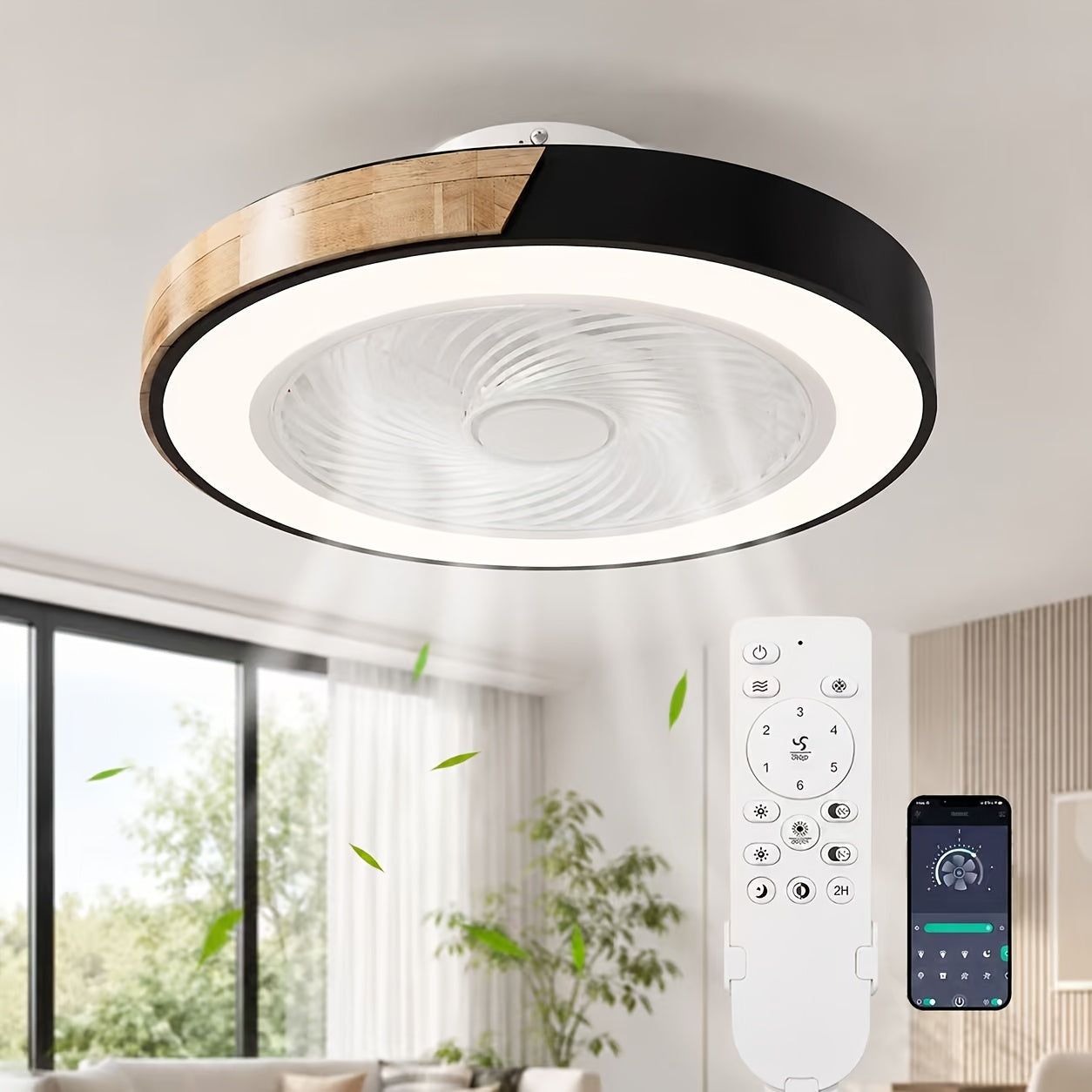 LED Plafondventilator met Dimbare Verlichting en Afstandsbediening
