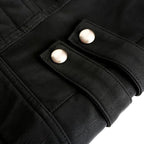 Bikerjack voor Heren van Imitatieleer met Rits en Streepdetails