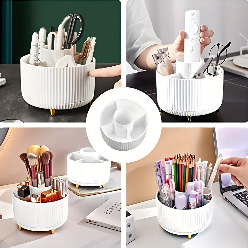 Draaibare Make-Up Organizer Met 5 Opbergvakken Voor Een Overzichtelijke Beautyroutine