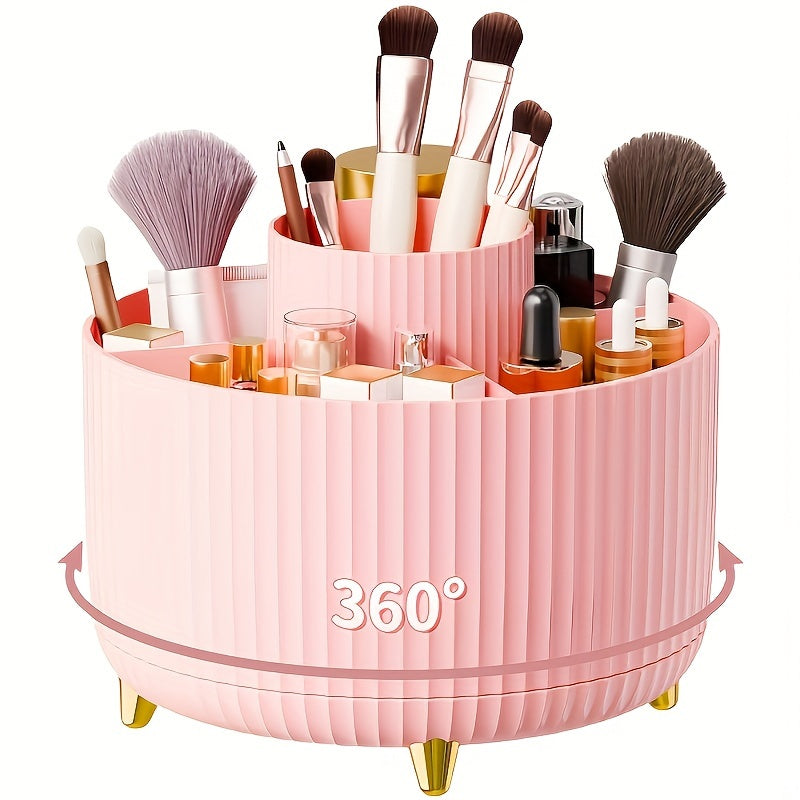 Draaibare Make-Up Organizer Met 5 Opbergvakken Voor Een Overzichtelijke Beautyroutine