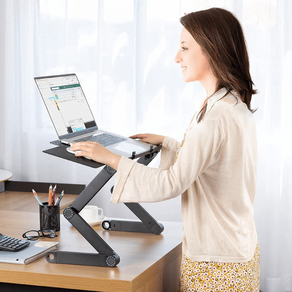 Ergonomische Laptopstandaard met 360° Verstelling voor Comfortabel Werkgebruik