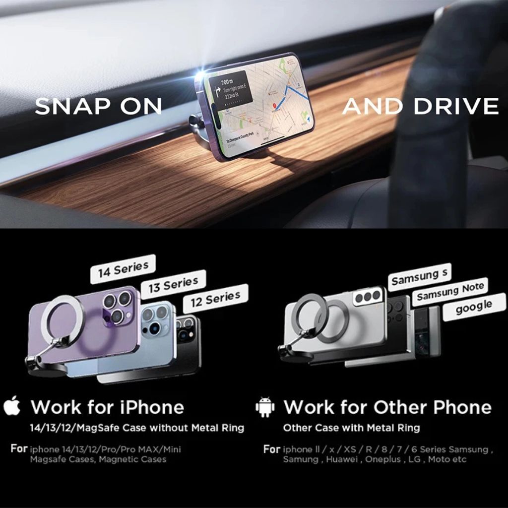 Magnetische telefoonhouder voor in de auto