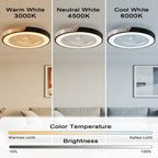 LED Plafondventilator met Dimbare Verlichting en Afstandsbediening